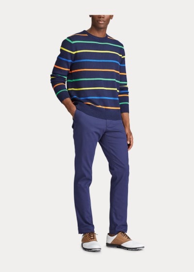 Sueter Ralph Lauren Hombre Azul Marino / Blancos Rayas - Striped Wool-Blend - YXQBD4318